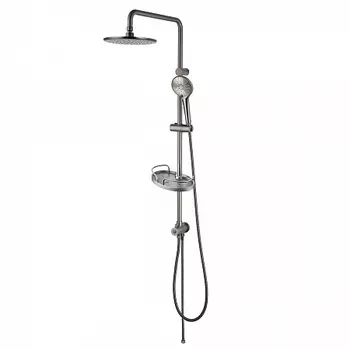 Душевой гарнитур Lemark Bronx LM3788GM без смесителя, c верхней душ. лейкой "Тропический дождь" 226