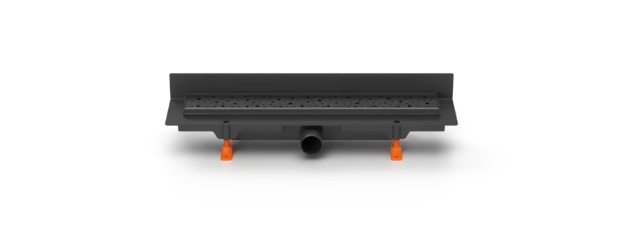 Душевой лоток 35 см Creto Points CRE-350 PB-P с решеткой, черный