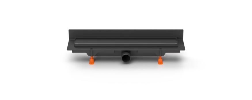 Душевой лоток 35 см Creto Uni CRE-350 UB-P с решеткой, черный