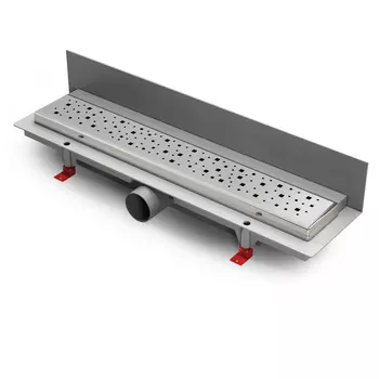 Душевой лоток 45 см Creto Quadro CRE-450 QN-P с решеткой, хром