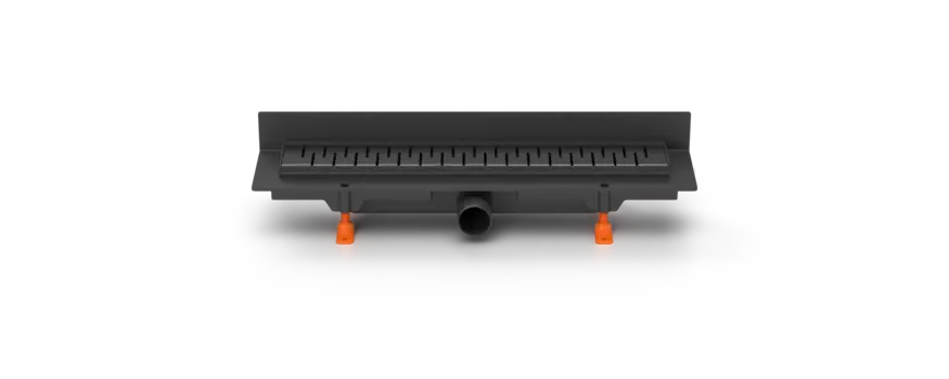 Душевой лоток 45 см Creto Snake CRE-450 SB-P с решеткой, черный