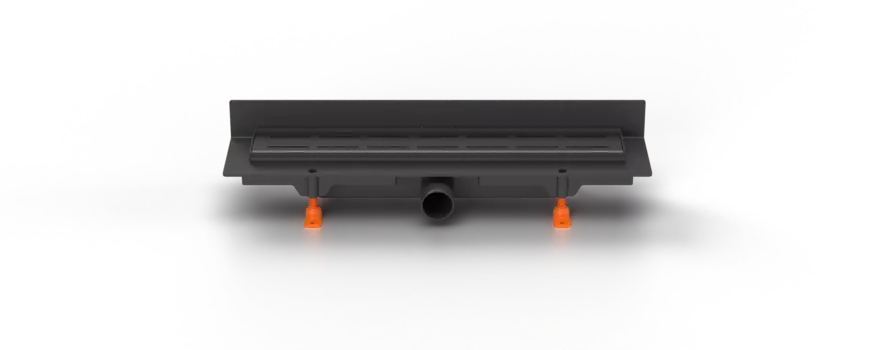 Душевой лоток 45 см Creto Walkway CRE-450 WB-P с решеткой, черный