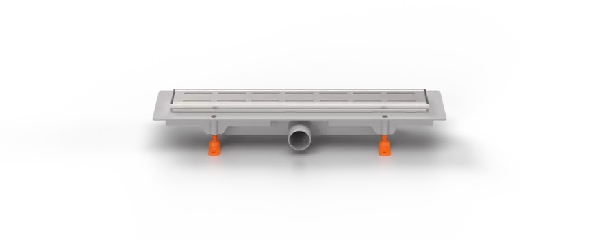 Душевой лоток 55 см Creto Walkway CRE-550 WH с решеткой, хром