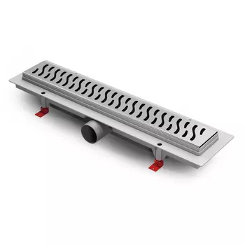 Душевой лоток 55 см Creto Zigzag CRE-550 ZH с решеткой, хром