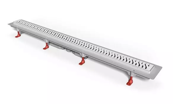 Душевой лоток 65 см Creto Zigzag CRE-650 ZH-Down с решеткой, хром