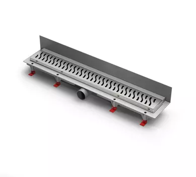 Душевой лоток 65 см Creto Zigzag CRE-650 ZN-P с решеткой, хром