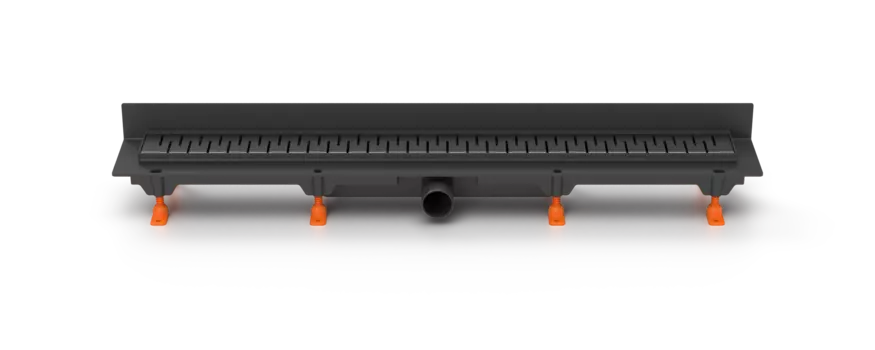 Душевой лоток 75 см Creto Snake CRE-750 SB-P с решеткой, черный