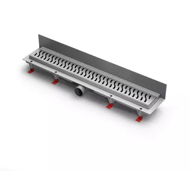 Душевой лоток 75 см Creto Zigzag CRE-750 ZH-P с решеткой, хром