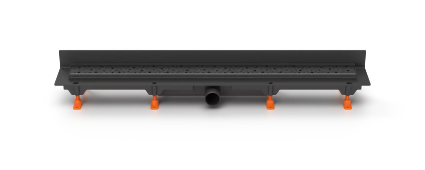 Душевой лоток 85 см Creto Points CRE-850 PB-P с решеткой, черный