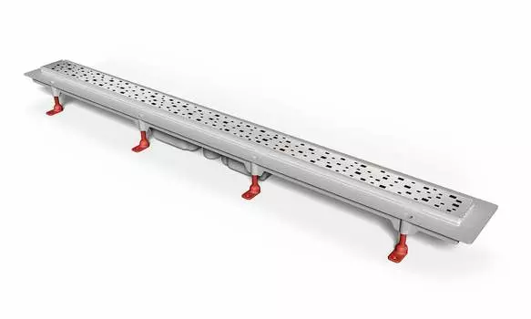 Душевой лоток 85 см Creto Quadro CRE-850 QN-Down с решеткой, хром