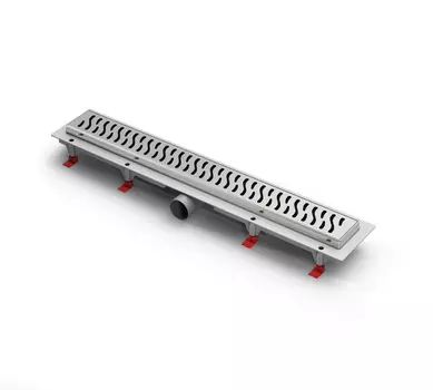 Душевой лоток 85 см Creto Zigzag CRE-850 ZN с решеткой, хром