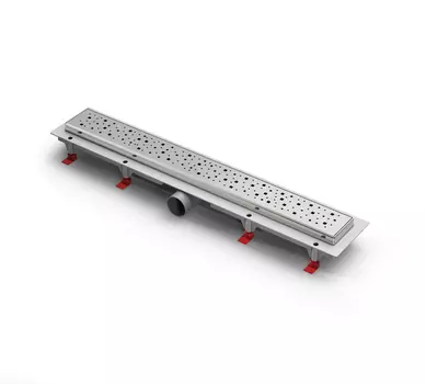 Душевой лоток 95 см Creto Quadro CRE-950 QN с решеткой, хром