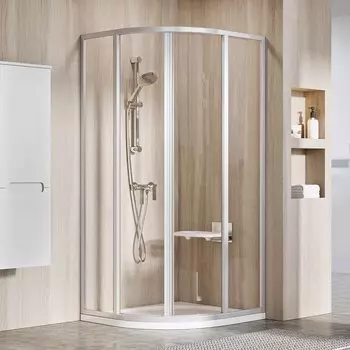 Душевой уголок Ravak Supernova SKCP4-80 см сатиновый профиль, прозрачное стекло