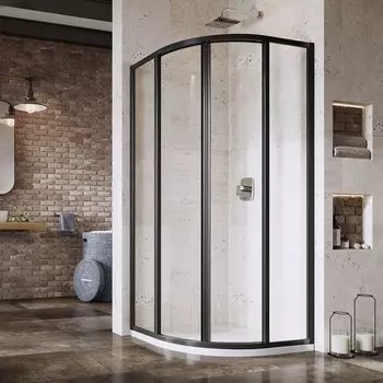 Душевой уголок Ravak Supernova SKCP4-90 см черный профиль, прозрачное стекло