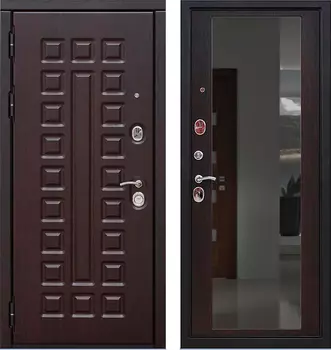 Дверь мет. SD Prof-5 Сенатор зеркало Венге Verda