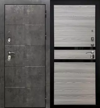 Дверь мет. SD Prof Армада бетон Бетон/Лист.серая Verda