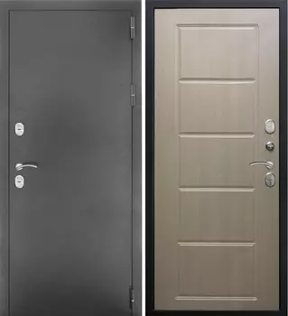 Дверь мет. SD Prof-ТЕРМО Темное серебро/капучино