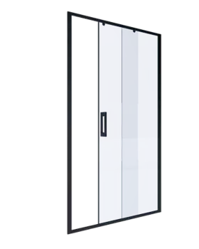 Дверь в нишу Alex Baitler AB61B110 (1100*2000) прозрачное, двери раздвижные, проф черный