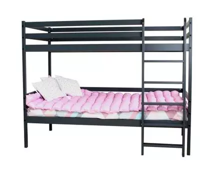 Двухъярусная кровать Дафни (130, 86, 80х160 см, Стандартные, Черный, 167)