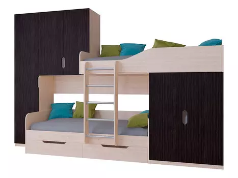 Двухъярусная кровать Лео