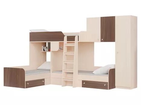 Двухъярусная кровать Трио 1