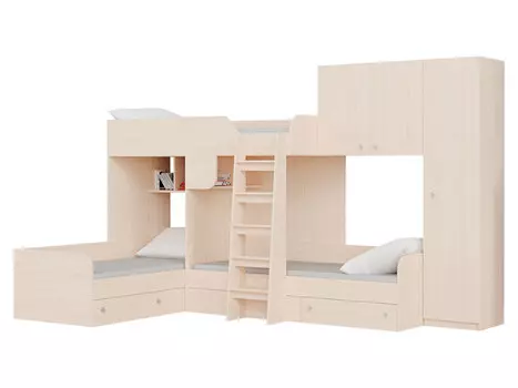 Двухъярусная кровать Трио 1