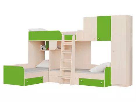 Двухъярусная кровать Трио 1