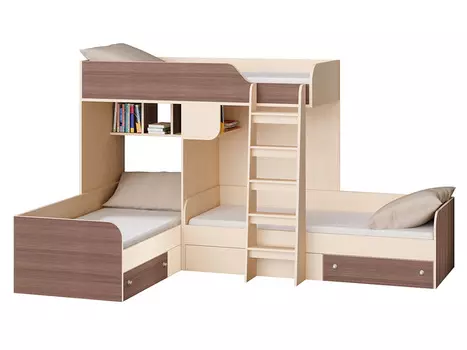 Двухъярусная кровать Трио