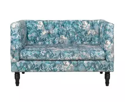 Двухместный зеленый диван Rose triangle