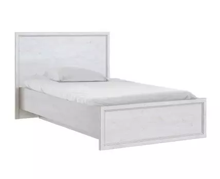 Двуспальная кровать Александрия (105/109, 207, Без мягкого изголовья, 90х200 см, Жесткие, Светлое дерево, 107/197)