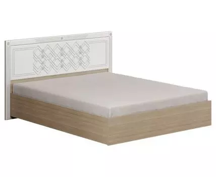 Двуспальная кровать Бьянка (103, 204.2, Без подъемного механизма, 160х200 см, Жесткие, Белый, 179.2)