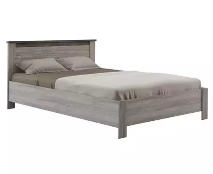 Двуспальная кровать Денвер (86, 207.7, 140х200 см, Жесткие, Серый, 96.8)