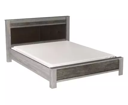 Двуспальная кровать Денвер Люкс (102.2, 221.3, С подъемным механизмом, 160х200 см, Жесткие, Серый, 176.4)