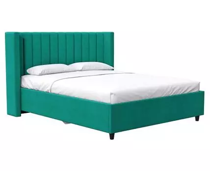 Двуспальная кровать Доменика ПМ (121, 217, 180х200 см, Двуспальные, Зеленый, 167 / 207)