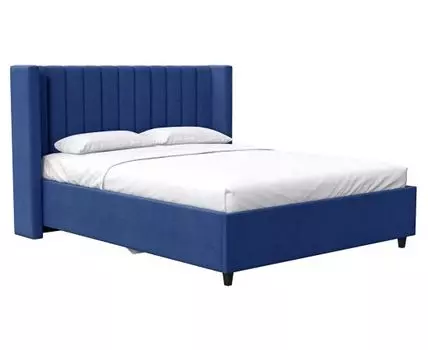 Двуспальная кровать Доменика ПМ (121, 217, 160х200 см, Двуспальные, Синий, 167 / 207)