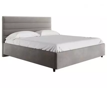 Двуспальная кровать Франческа ПМ (112, 215, 140х200 см, Полутороспальные, Серый, 151)