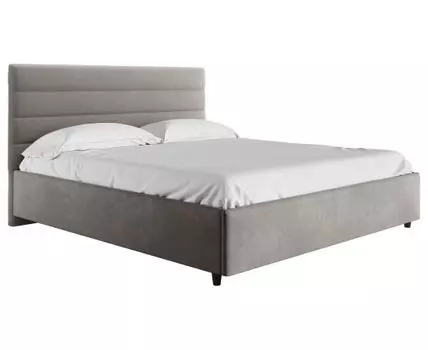 Двуспальная кровать Франческа ПМ (112, 215, 180х200 см, Мягкие, Серый, 151)