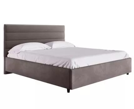 Двуспальная кровать Франческа ПМ (112, 215, 180х200 см, Мягкие, Коричневый, 151)