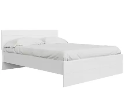 Двуспальная кровать Глосс (90.4, 204.8, 140х200 см, Жесткие, Белый, 148)