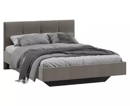 Двуспальная кровать Элис Люкс (90, 205, 180х200 см, Мягкие, Коричневый, 147/187)