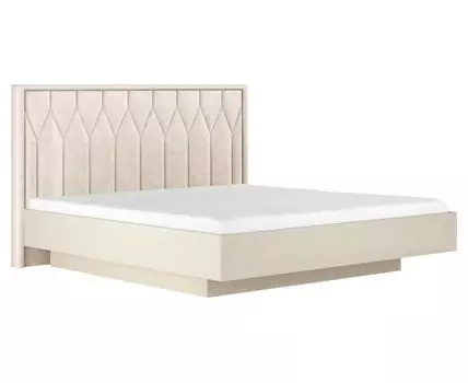 Двуспальная кровать Капри Люкс ПМ (114, 214, 160х200 см, Жесткие, Бежевый, 152/192)