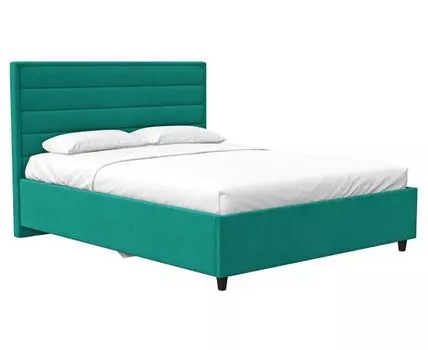 Двуспальная кровать Каролина ПМ (124, 215, 180х200 см, Двуспальные, Зеленый, 151 / 191)