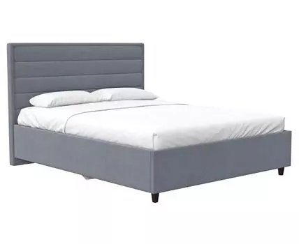 Двуспальная кровать Каролина ПМ (124, 215, 180х200 см, Двуспальные, Серый, 151 / 191)