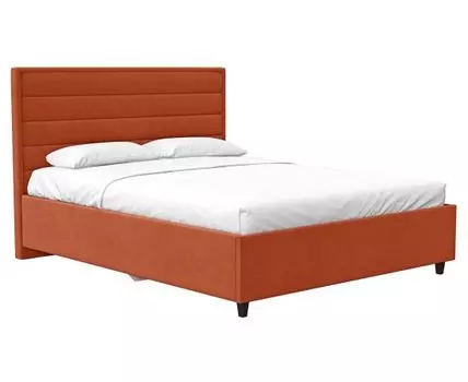 Двуспальная кровать Каролина ПМ (124, 215, 160х200 см, Двуспальные, оранжевый, 151 / 191)