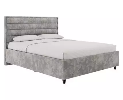 Двуспальная кровать Каролина ПМ (124, 215, 160х200 см, Двуспальные, Серый, 151 / 191)