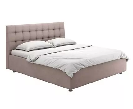 Двуспальная кровать Касандра Люкс ПМ (112, 220, 180х200 см, Мягкие, Бежевый, 151/191)