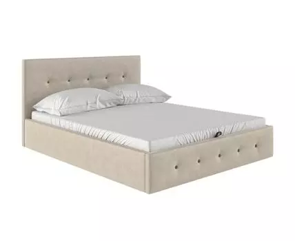 Двуспальная кровать Колумбия ПМ (100, 211, 160х200 см, Дизайнерские, Бежевый, 151)