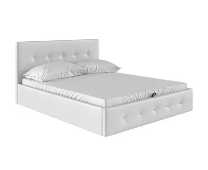 Двуспальная кровать Колумбия ПМ (100, 211, 140х200 см, Полутороспальные, Белый, 151)