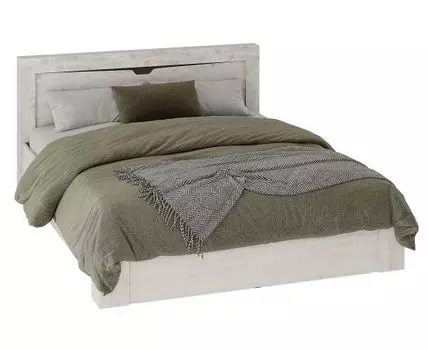 Двуспальная кровать Леон (90, 216, С основанием настил, 160х200 см, Жесткие, Серый, 167)