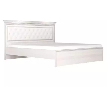 Двуспальная кровать Неаполь (123, 208.2, Без подъемного механизма, 160х200 см, Комбинированные, Светлое дерево, 159.7)